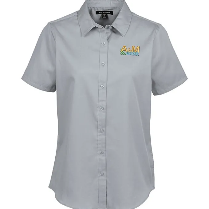 Stain Repel Short Sleeve Twill Shirt - Ladies'