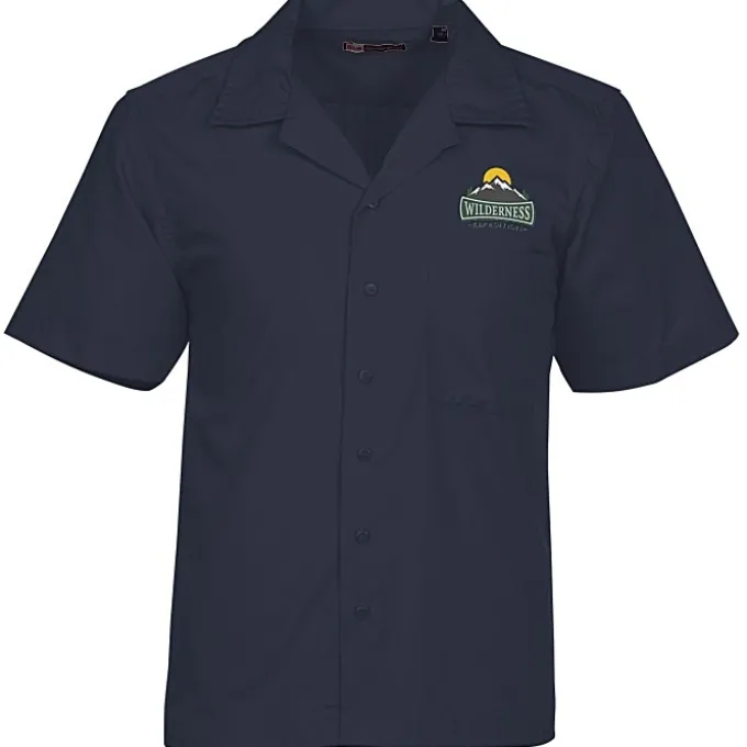 Stain Resist Poplin Camp Shirt - Men's