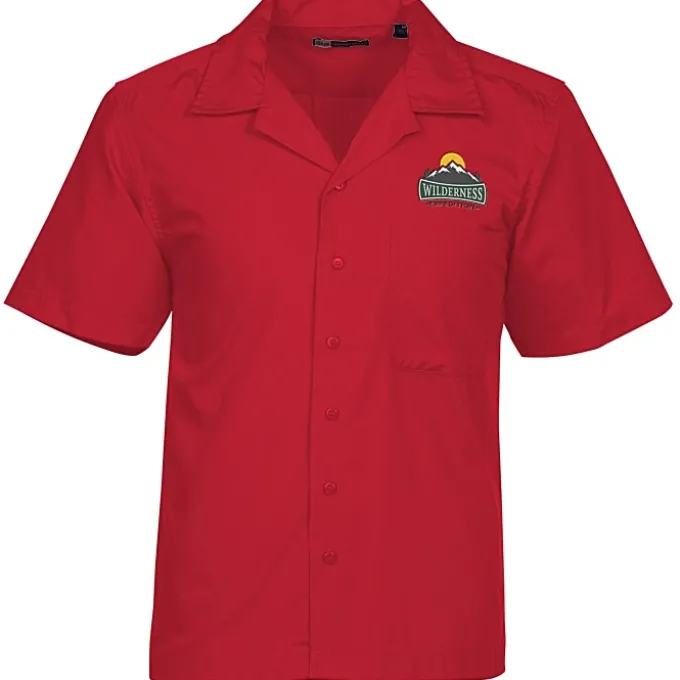 Stain Resist Poplin Camp Shirt - Men's