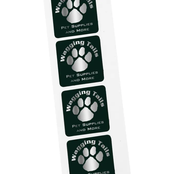 Stamped Seal by the Roll - Square - 1-1/2 inches x 1-1/2 inches