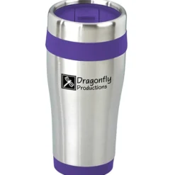 Steel Tumbler with Color Trim - 16 oz