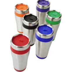 Steel Tumbler with Color Trim - 16 oz