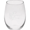 Stemless White Wine Glass - 21 oz - Deep Etch