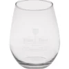 Stemless White Wine Glass - 12 oz - Deep Etch