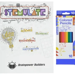 Stemulate Puzzle & Coloring Book - Set