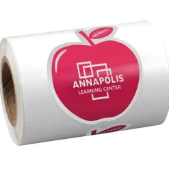 Sticker by the Roll - Apple - 1-5/8 inches x 2-1/16 inches