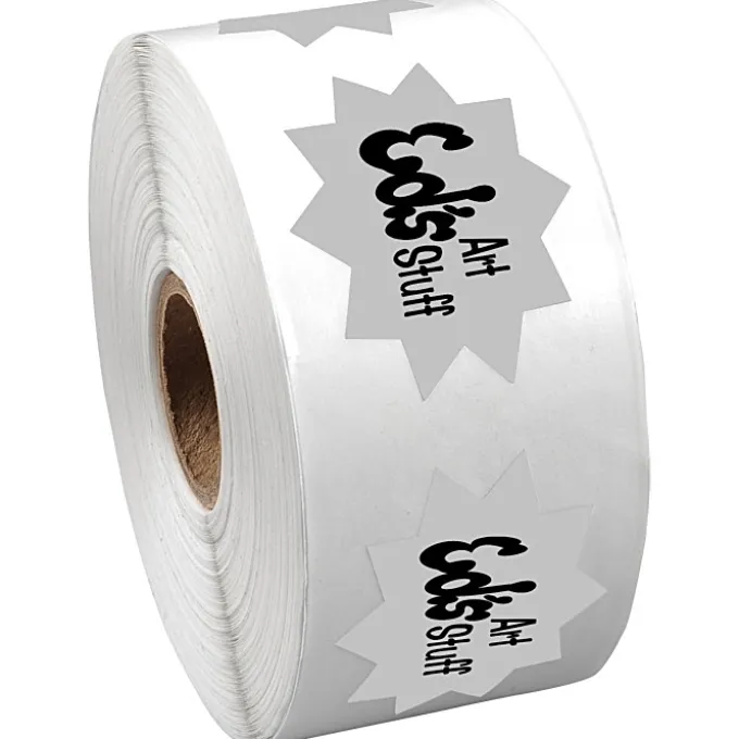 Sticker by the Roll - Burst - 1-7/16 inches x 1-13/16 inches