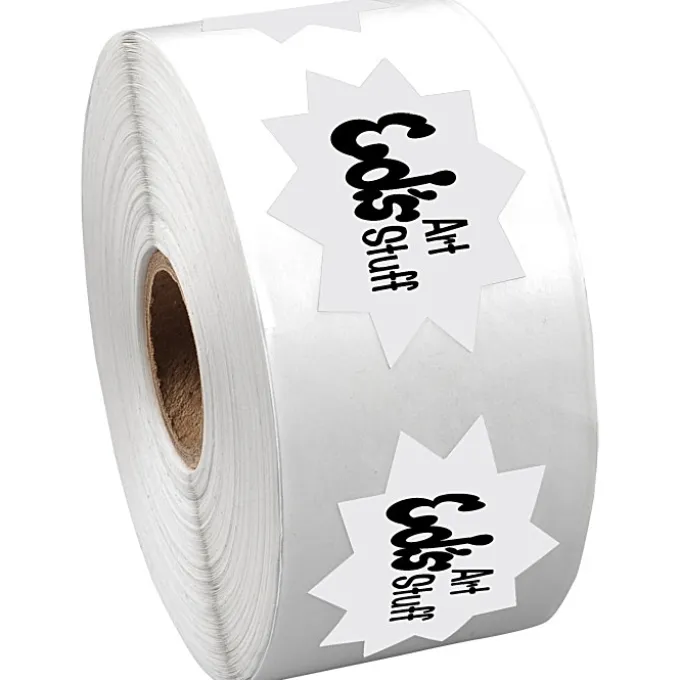 Sticker by the Roll - Burst - 1-7/16 inches x 1-13/16 inches