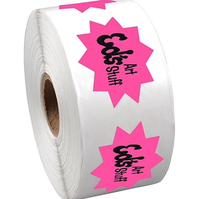 Sticker by the Roll - Burst - 1-7/16 inches x 1-13/16 inches