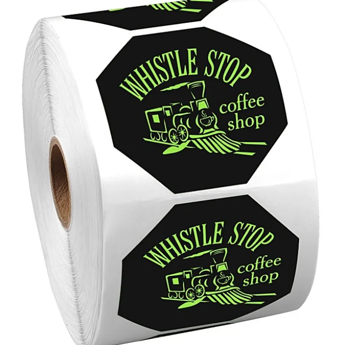 Sticker by the Roll - Octagon - 2-1/4 inches x 2-1/4 inches