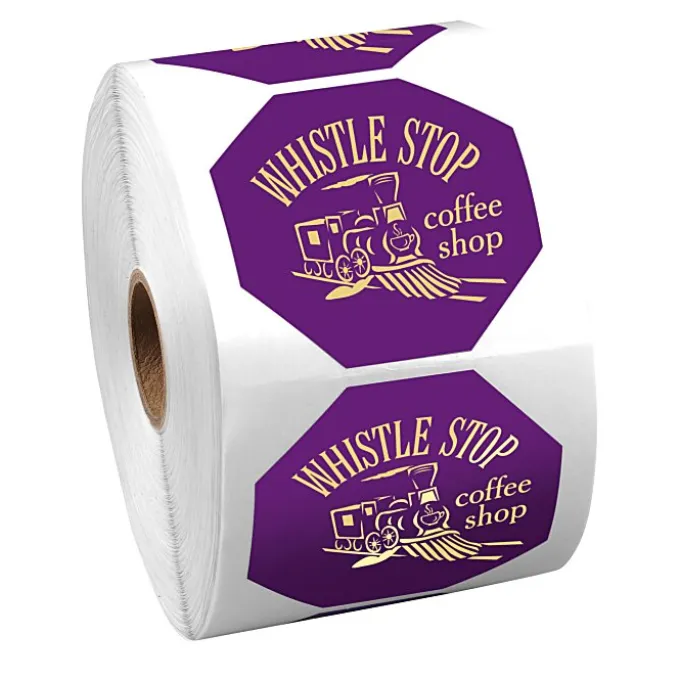 Sticker by the Roll - Octagon - 2-1/4 inches x 2-1/4 inches