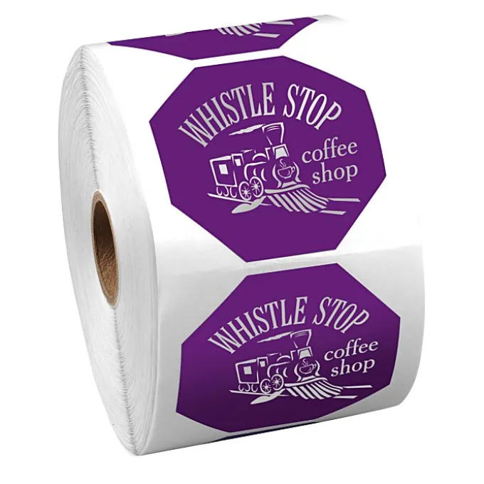 Sticker by the Roll - Octagon - 2-1/4 inches x 2-1/4 inches