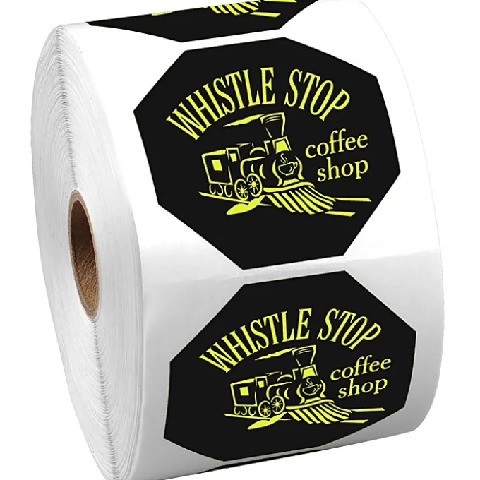 Sticker by the Roll - Octagon - 2-1/4 inches x 2-1/4 inches