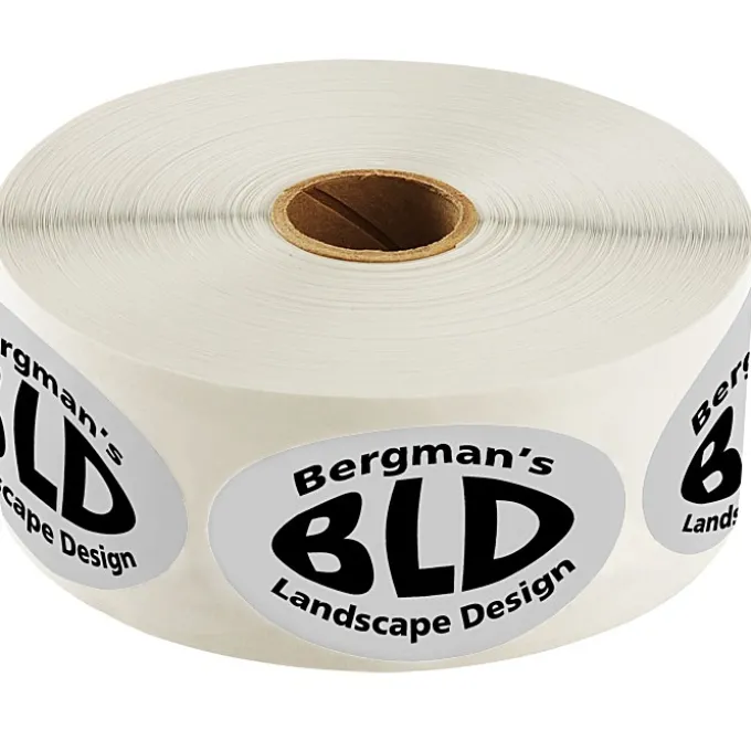 Sticker by the Roll - Oval - 1-1/2 inches x 2-1/2 inches