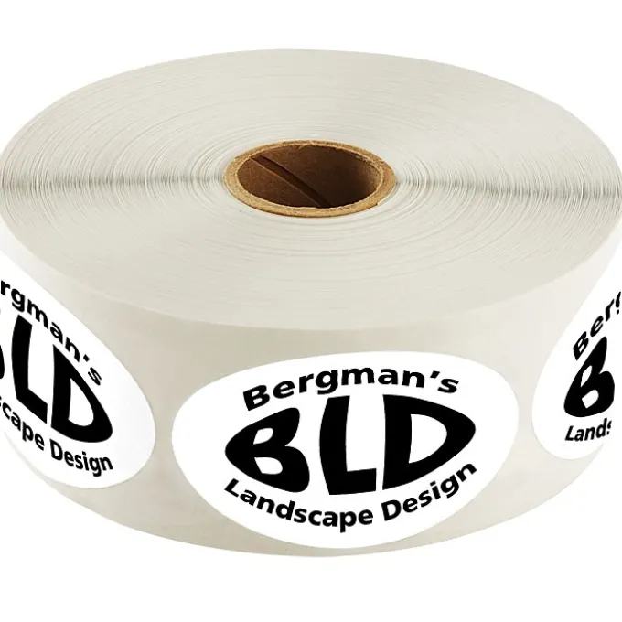 Sticker by the Roll - Oval - 1-1/2 inches x 2-1/2 inches