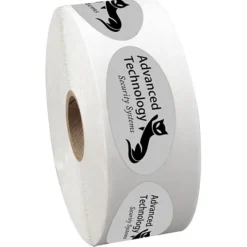 Sticker by the Roll - Oval - 1-1/16 inches x 2-1/8 inches