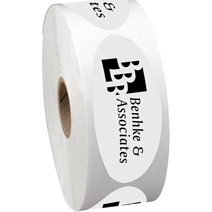 Sticker by the Roll - Oval - 1-1/4 inches x 3 inches