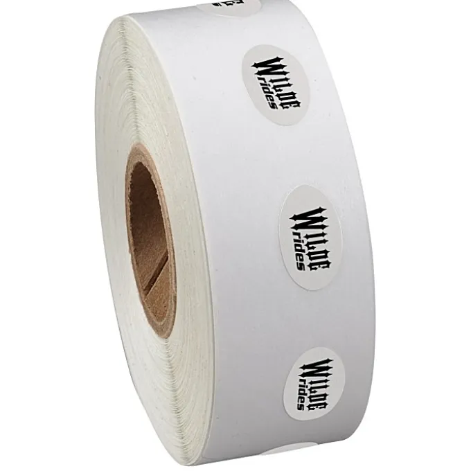 Sticker by the Roll - Oval - 3/8 inches x 5/8 inches