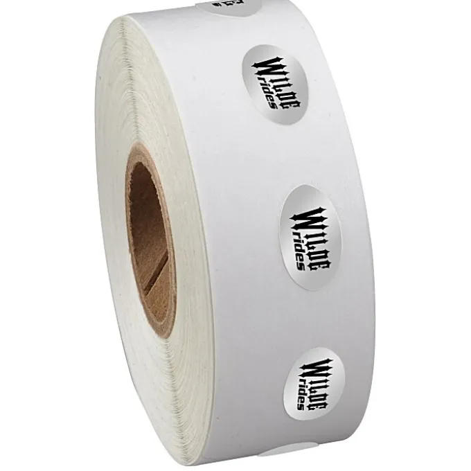 Sticker by the Roll - Oval - 3/8 inches x 5/8 inches