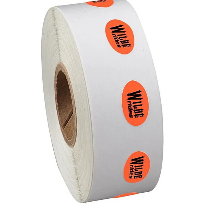 Sticker by the Roll - Oval - 3/8 inches x 5/8 inches