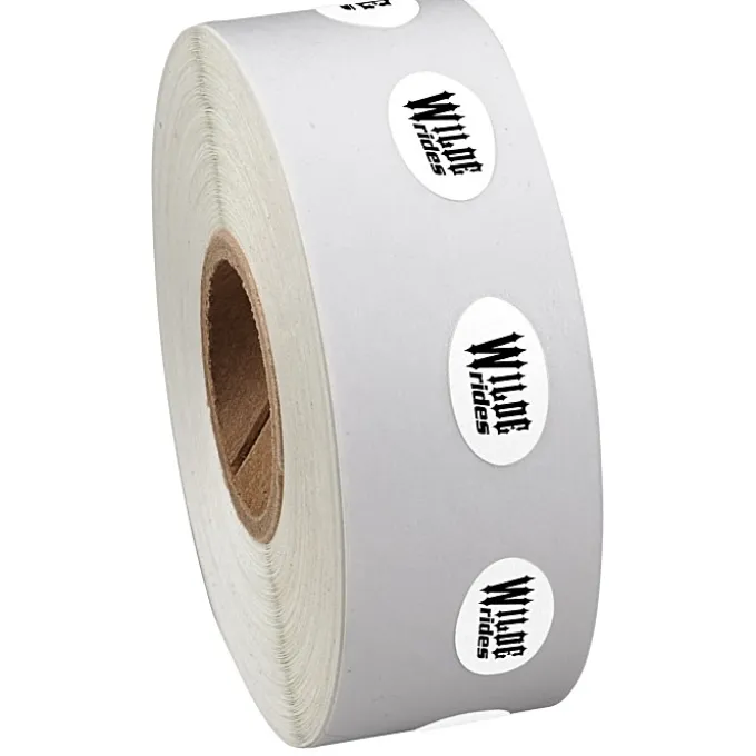 Sticker by the Roll - Oval - 3/8 inches x 5/8 inches