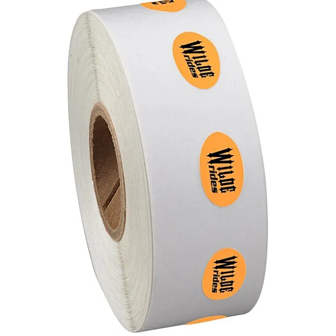 Sticker by the Roll - Oval - 3/8 inches x 5/8 inches