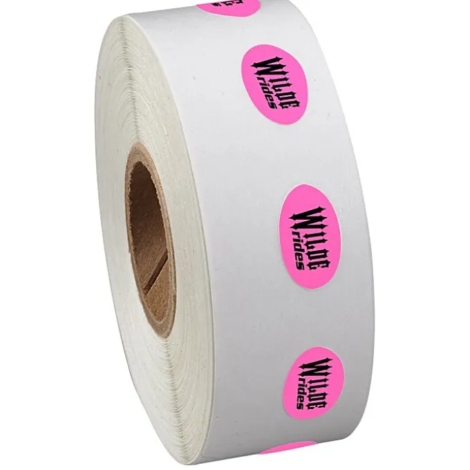 Sticker by the Roll - Oval - 3/8 inches x 5/8 inches