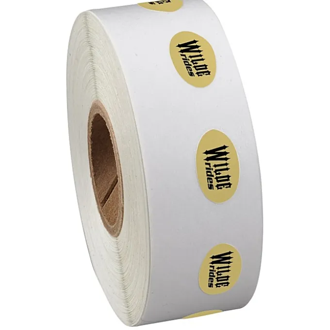 Sticker by the Roll - Oval - 3/8 inches x 5/8 inches