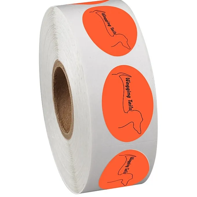 Sticker by the Roll - Oval - 3/4 inches x 1-1/8 inches