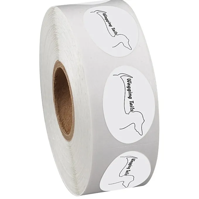 Sticker by the Roll - Oval - 3/4 inches x 1-1/8 inches