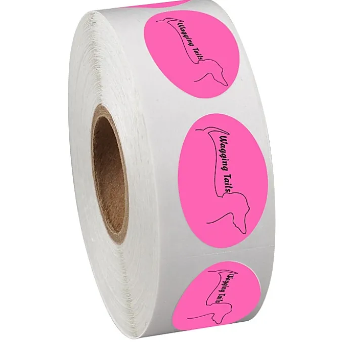 Sticker by the Roll - Oval - 3/4 inches x 1-1/8 inches