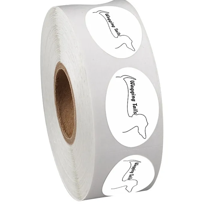 Sticker by the Roll - Oval - 3/4 inches x 1-1/8 inches