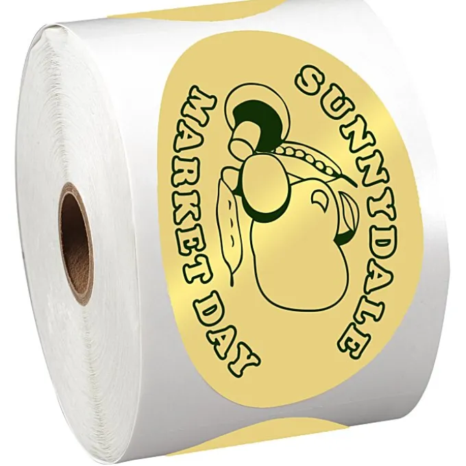 Sticker by the Roll - Oval - 2-1/2 inches x 4-1/4 inches