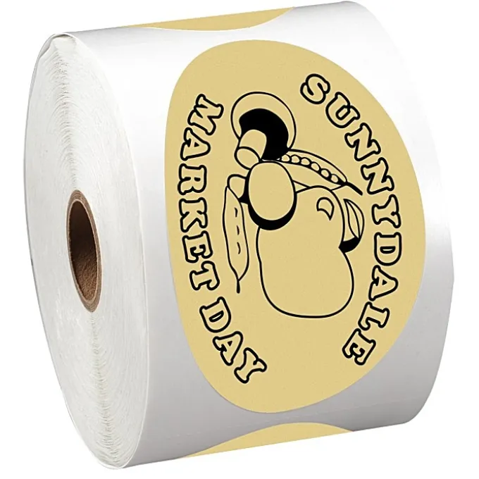 Sticker by the Roll - Oval - 2-1/2 inches x 4-1/4 inches
