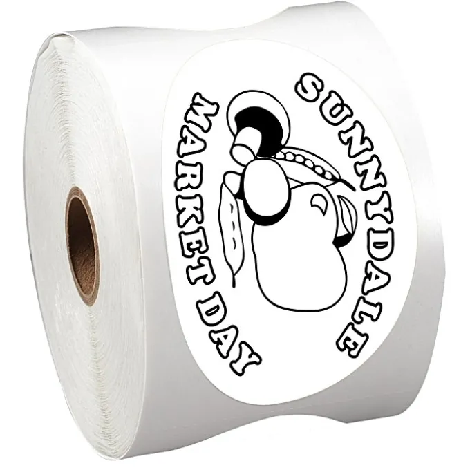 Sticker by the Roll - Oval - 2-1/2 inches x 4-1/4 inches