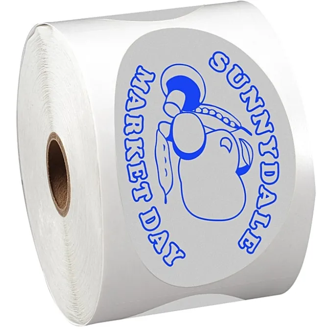 Sticker by the Roll - Oval - 2-1/2 inches x 4-1/4 inches