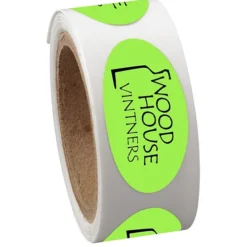 Sticker by the Roll - Oval - 1/2 inches x 1 inch