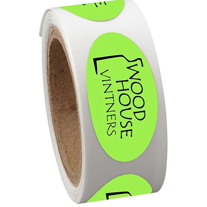 Sticker by the Roll - Oval - 1/2 inches x 1 inch