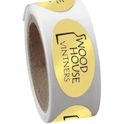 Sticker by the Roll - Oval - 1/2 inches x 1 inch