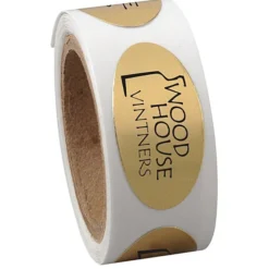 Sticker by the Roll - Oval - 1/2 inches x 1 inch