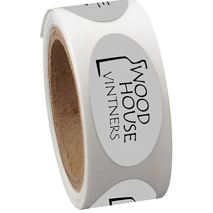 Sticker by the Roll - Oval - 1/2 inches x 1 inch