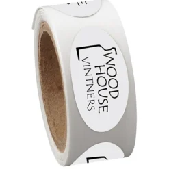 Sticker by the Roll - Oval - 1/2 inches x 1 inch