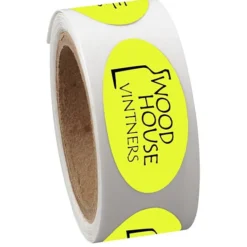 Sticker by the Roll - Oval - 1/2 inches x 1 inch