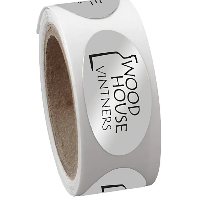 Sticker by the Roll - Oval - 1/2 inches x 1 inch