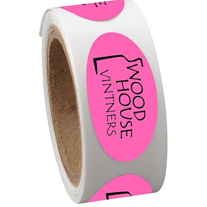 Sticker by the Roll - Oval - 1/2 inches x 1 inch