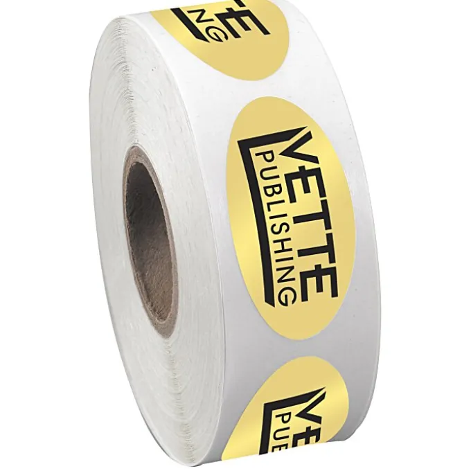Sticker by the Roll - Oval - 3/4 inches x 1-1/2 inches