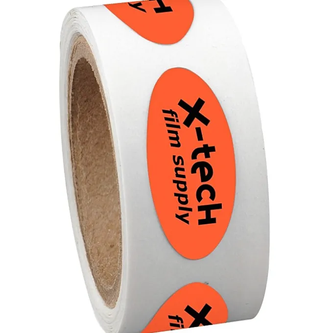 Sticker by the Roll - Oval - 3/8 inches x 7/8 inches