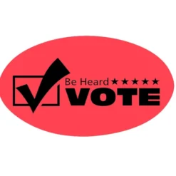Sticker by the Roll - Oval - 1 inch x 1-3/4 inches