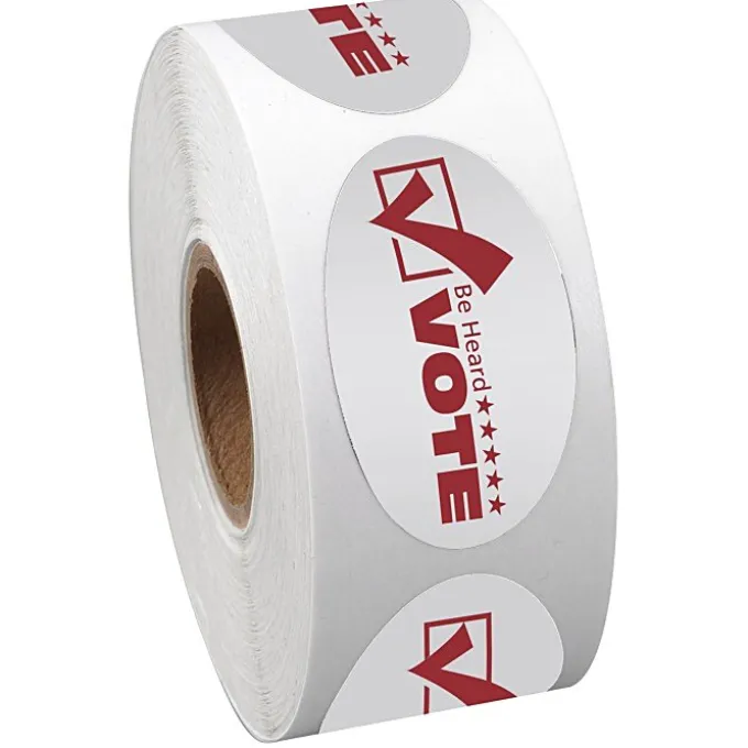 Sticker by the Roll - Oval - 1 inch x 1-3/4 inches