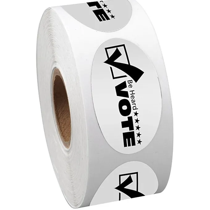Sticker by the Roll - Oval - 1 inch x 1-3/4 inches